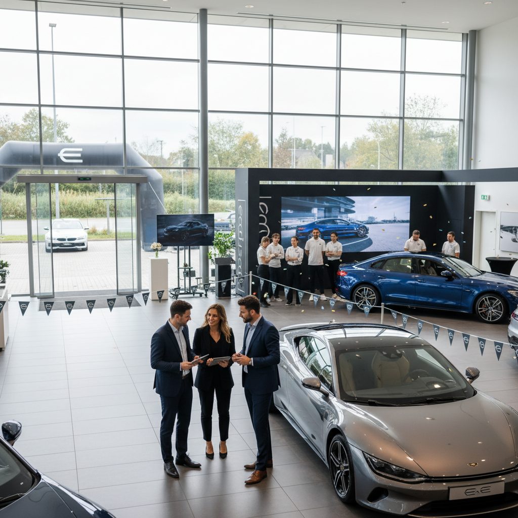 Realistische foto passend bij Is een extern eventbureau de moeite waard voor kmos in de autosector v